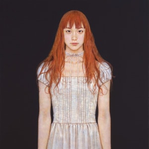 woman in a dress, standing　113.4×80.3cm　2002年　acrylic on canvas