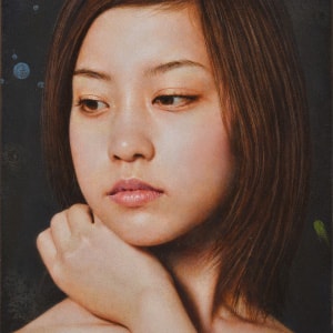kana　35.0×22.0cm　2017年　acrylic, alkyd, oil on panel